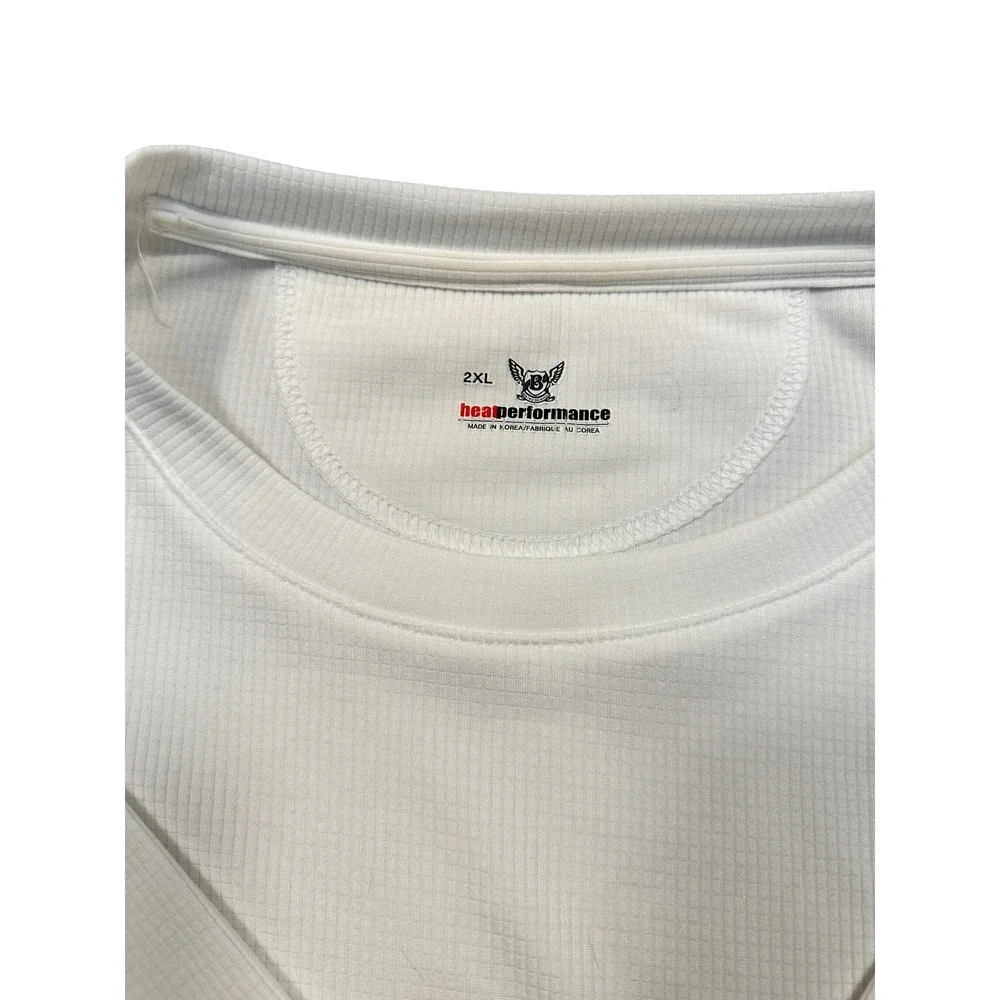 HEAT PERFORMANCE‎ Mens 2XL Blue & White Waffle Knit Short Sleeve T Shirt Bundle